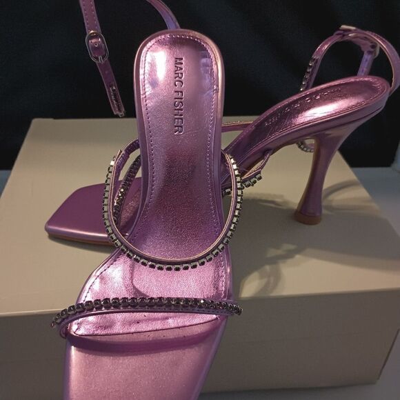 💯🔥MARK FISHER SATRA DRESS SANDAL, WOMEN'S SIZE 8.5 M PURPLE🔥🔥NEW WITH BOX. - Picture 2 of 9